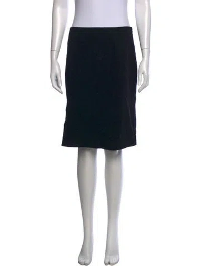 Pre-owned Akris Wool Knee-length Skirt In Black