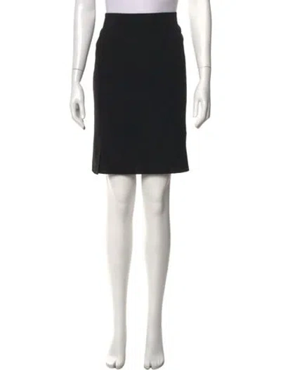 Pre-owned Akris Wool Knee-length Skirt In Black