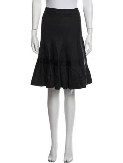 Pre-owned Akris Wool Knee-length Skirt In Black