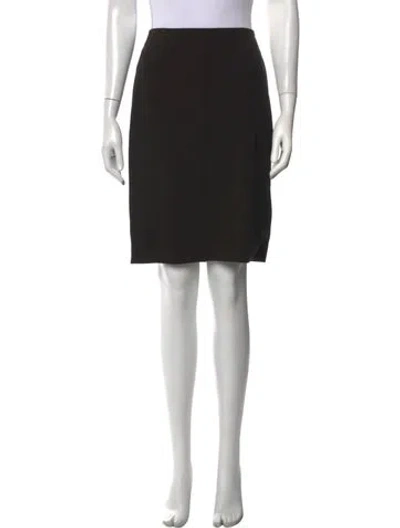 Pre-owned Akris Wool Knee-length Skirt In Black