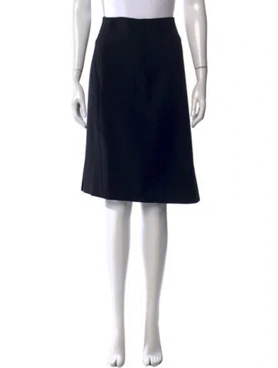 Pre-owned Akris Wool Knee-length Skirt In Black