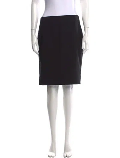 Pre-owned Akris Wool Knee-length Skirt In Black