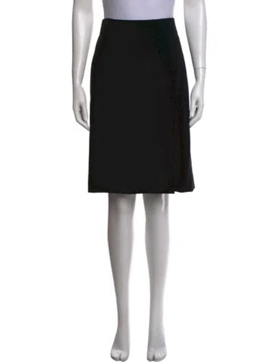 Pre-owned Akris Wool Knee-length Skirt In Black