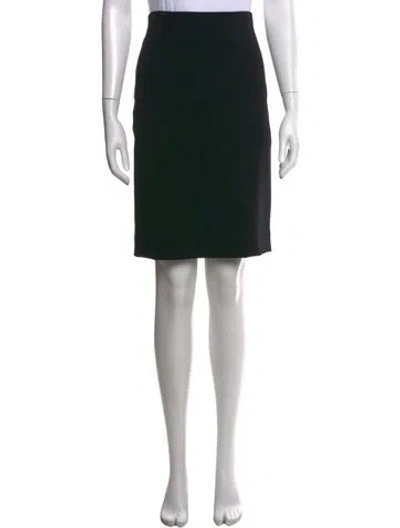 Pre-owned Akris Wool Knee-length Skirt In Black