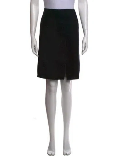 Pre-owned Akris Wool Knee-length Skirt In Black