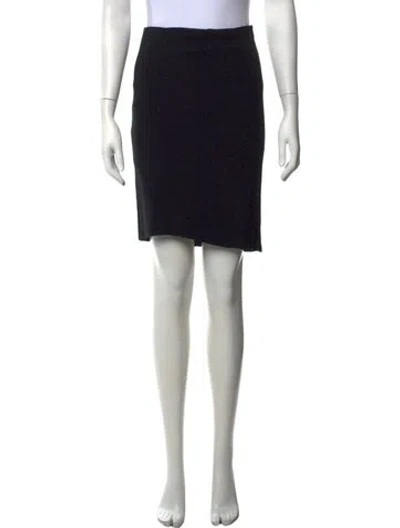 Pre-owned Akris Wool Knee-length Skirt In Black