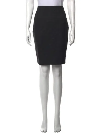 Pre-owned Akris Wool Knee-length Skirt In Black