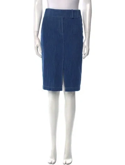 Pre-owned Akris Wool Knee-length Skirt In Blue