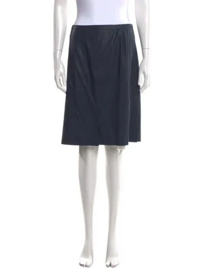 Pre-owned Akris Wool Knee-length Skirt In Blue