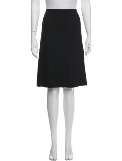 Pre-owned Akris Wool Knee-length Skirt In Blue