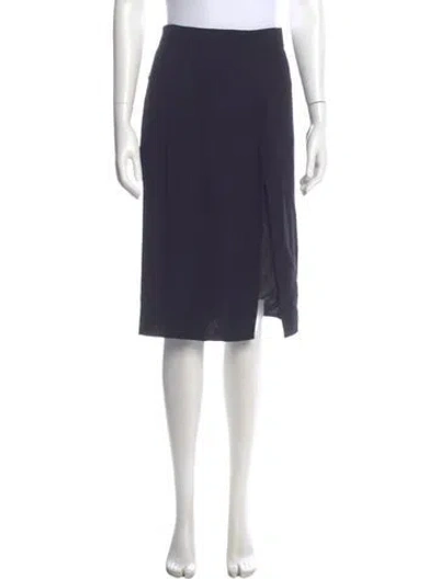 Pre-owned Akris Wool Knee-length Skirt In Blue