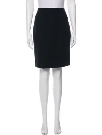 Pre-owned Akris Wool Knee-length Skirt In Blue