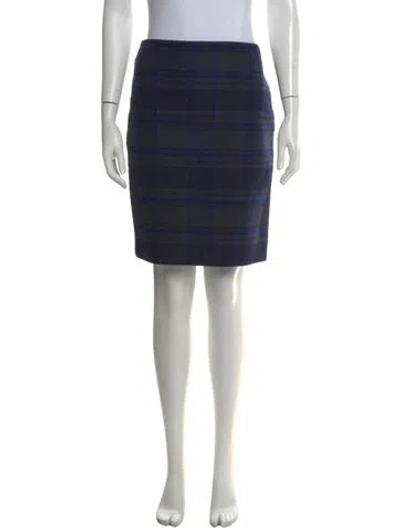 Pre-owned Akris Wool Knee-length Skirt In Blue