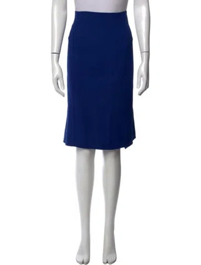 Pre-owned Akris Wool Knee-length Skirt In Blue