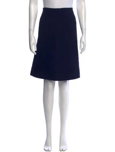 Pre-owned Akris Wool Knee-length Skirt In Blue