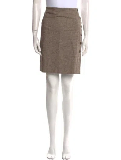 Pre-owned Akris Wool Knee-length Skirt In Brown