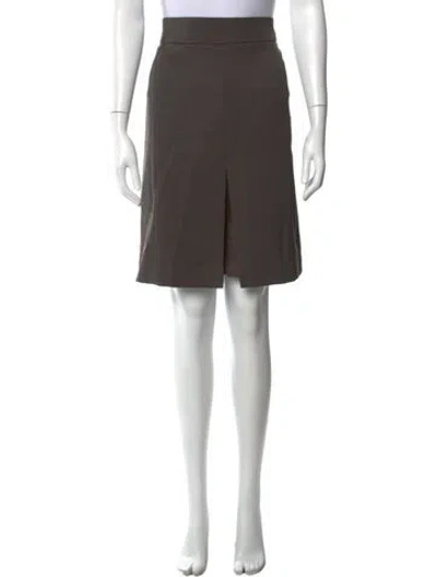 Pre-owned Akris Wool Knee-length Skirt In Brown