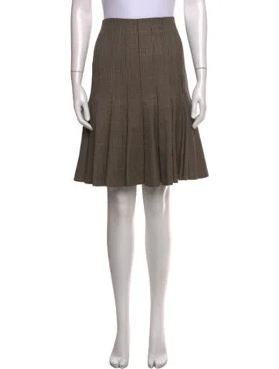 Pre-owned Akris Wool Knee-length Skirt In Brown