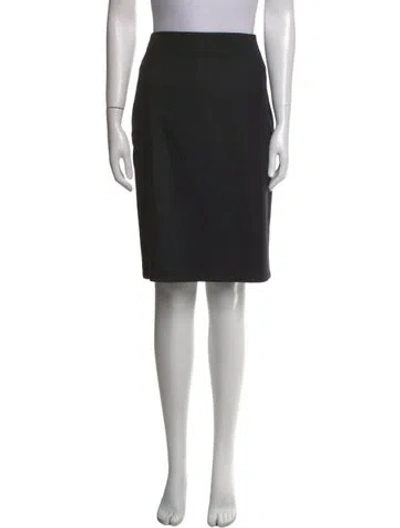 Pre-owned Akris Wool Knee-length Skirt In Gray