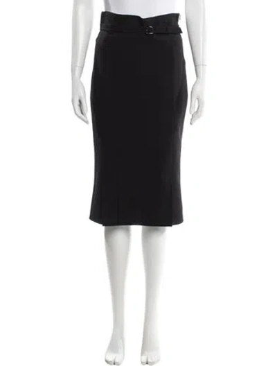 Pre-owned Akris Wool Knee-length Skirt In Gray