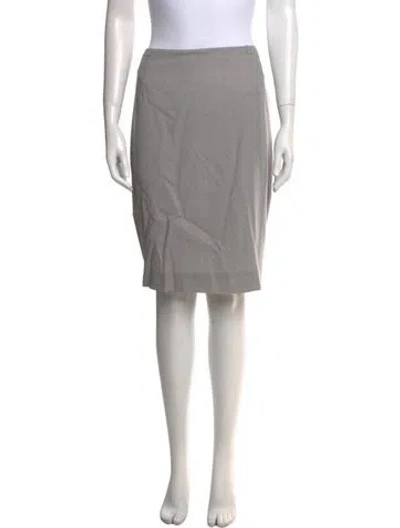 Pre-owned Akris Wool Knee-length Skirt In Gray