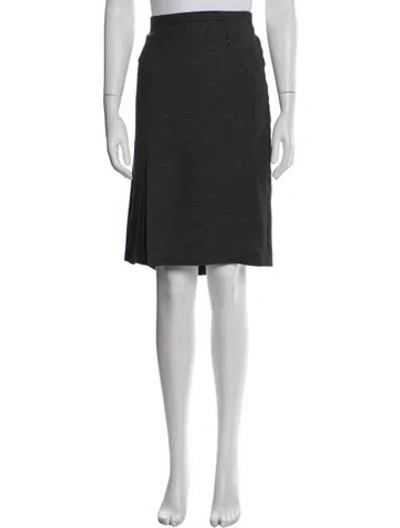 Pre-owned Akris Wool Knee-length Skirt In Gray