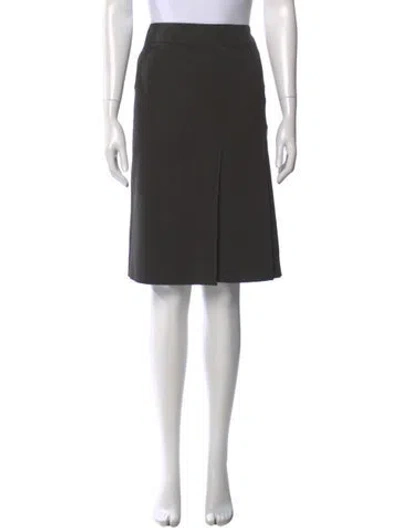 Pre-owned Akris Wool Knee-length Skirt In Gray