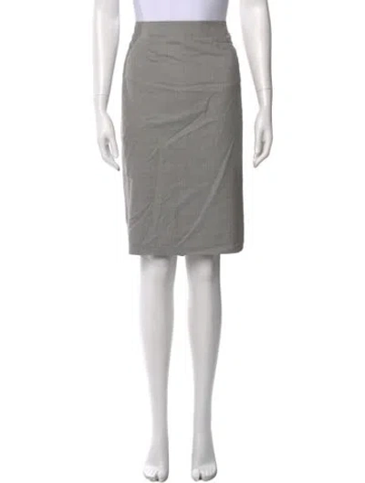 Pre-owned Akris Wool Knee-length Skirt In Gray