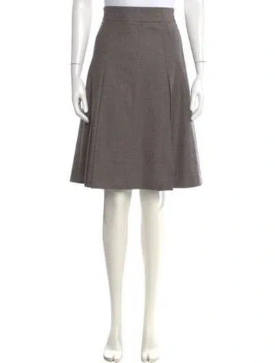 Pre-owned Akris Wool Knee-length Skirt In Gray