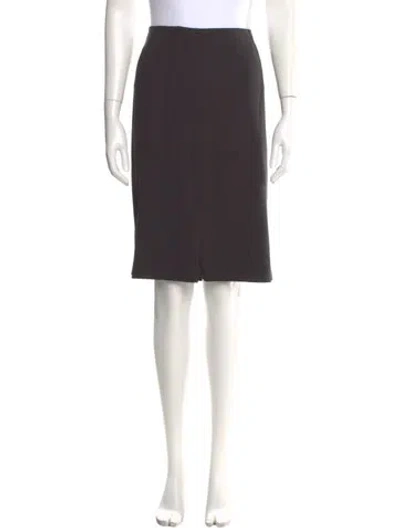 Pre-owned Akris Wool Knee-length Skirt In Gray
