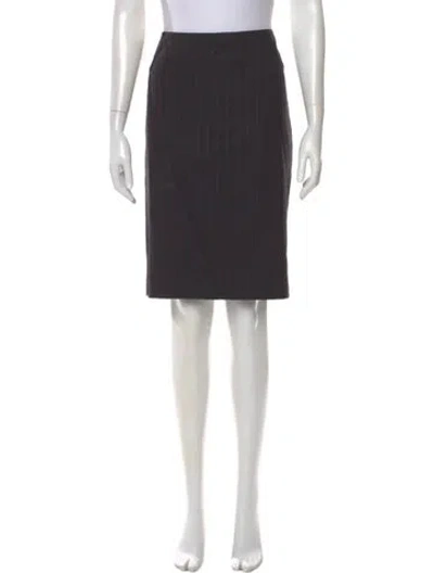 Pre-owned Akris Wool Knee-length Skirt In Gray