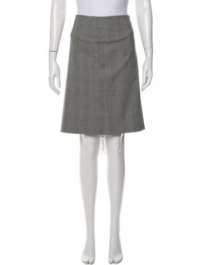 Pre-owned Akris Wool Knee-length Skirt In Gray