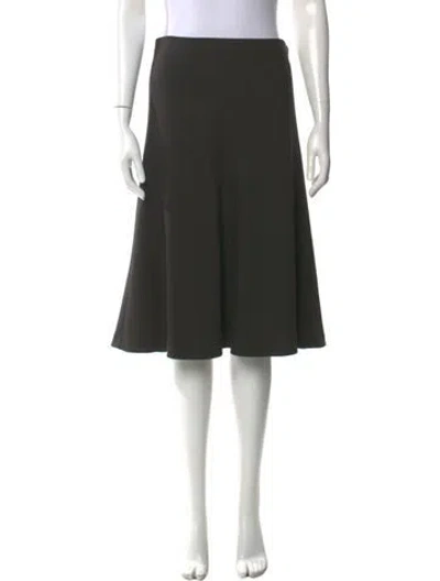 Pre-owned Akris Wool Knee-length Skirt In Green