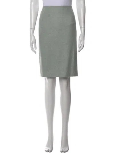 Pre-owned Akris Wool Knee-length Skirt In Green