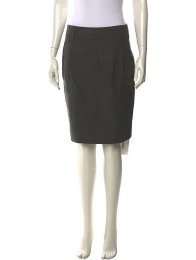 Pre-owned Akris Wool Knee-length Skirt In Green