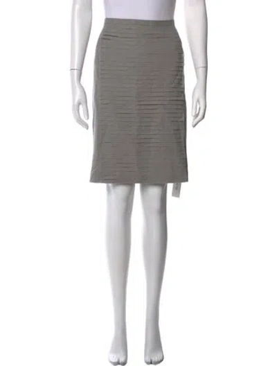 Pre-owned Akris Wool Knee-length Skirt In Grey
