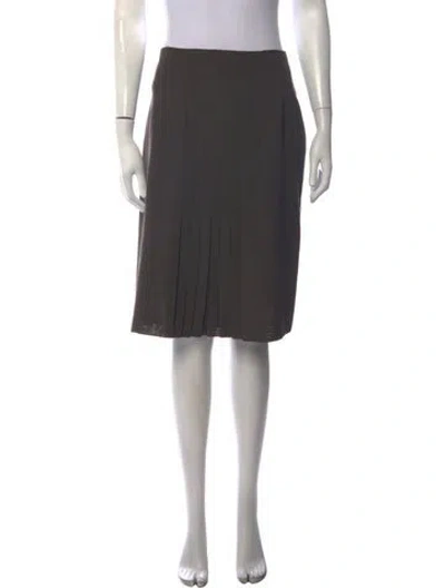 Pre-owned Akris Wool Knee-length Skirt In Grey