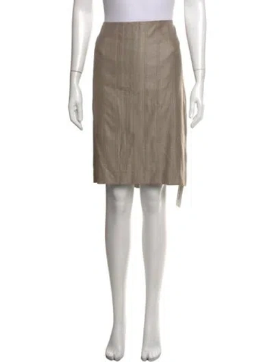 Pre-owned Akris Wool Knee-length Skirt In Neutrals