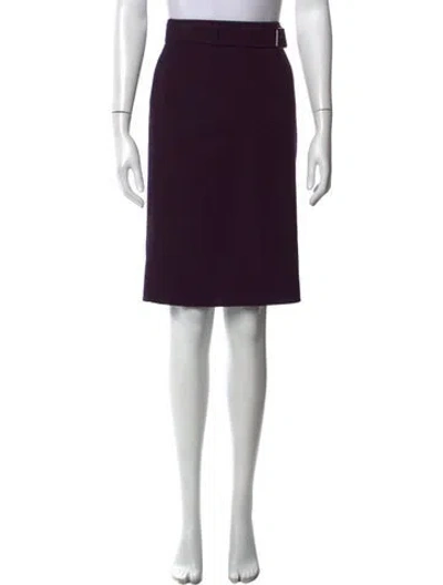 Pre-owned Akris Wool Knee-length Skirt In Purple