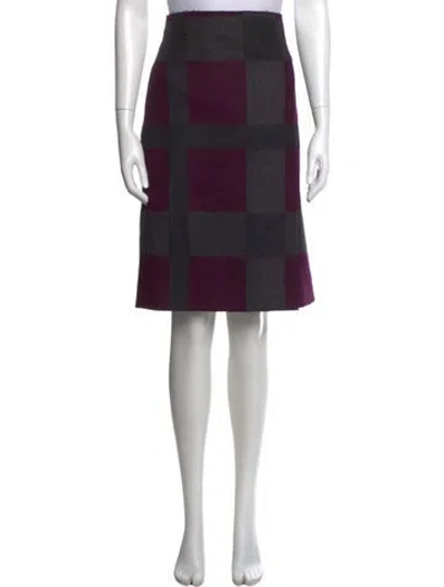 Pre-owned Akris Wool Knee-length Skirt In Purple