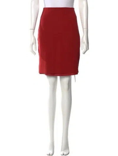 Pre-owned Akris Wool Knee-length Skirt In Red