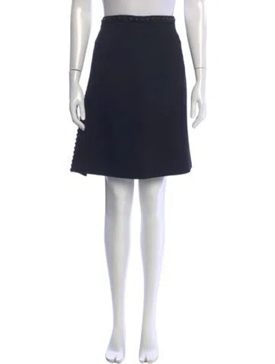 Pre-owned Akris Wool Knee-length Skirt W/ Tags In Black