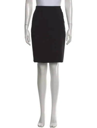 Pre-owned Akris Wool Knee-length Skirt W/ Tags In Black