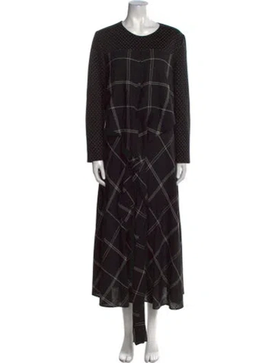 Pre-owned Akris Wool Long Dress In Black