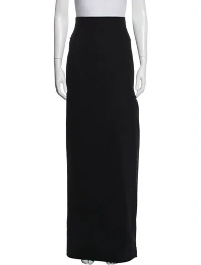 Pre-owned Akris Wool Long Skirt W/ Tags In Black