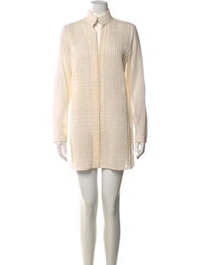 Pre-owned Akris Wool Long Sleeve Tunic In Neutrals
