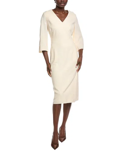 Akris Wool Midi Dress In Neutral