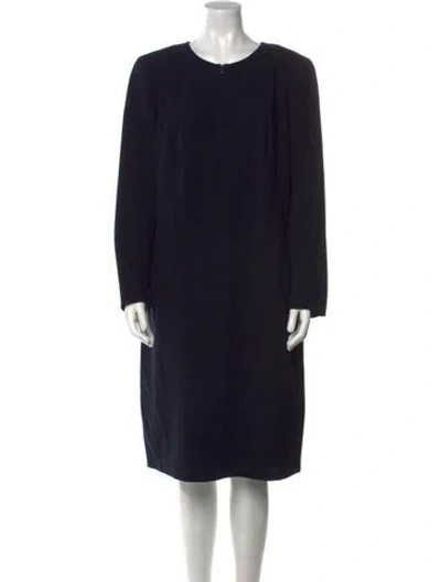 Pre-owned Akris Wool Midi Length Dress In Black