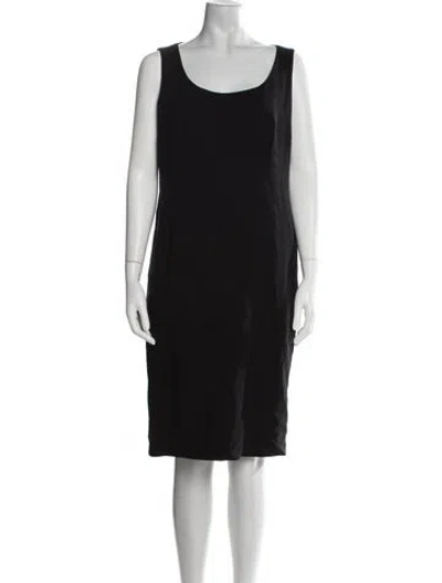 Pre-owned Akris Wool Midi Length Dress In Black