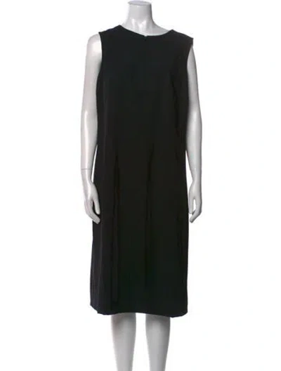 Pre-owned Akris Wool Midi Length Dress In Black